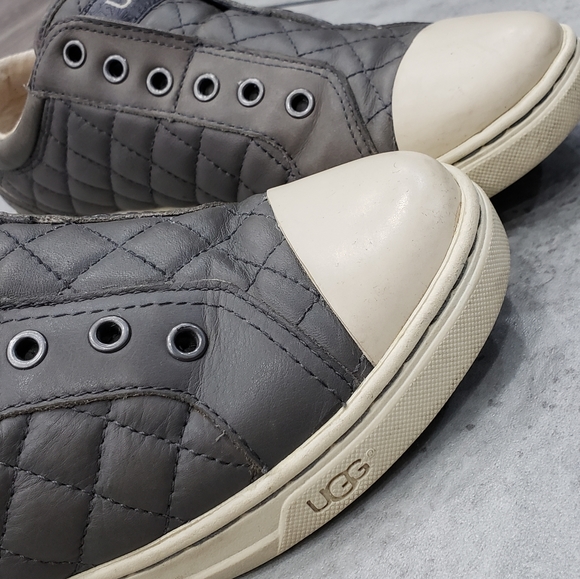 Ugg Jemma Quilted Slip-on Leather Sneakers - Picture 4 of 10